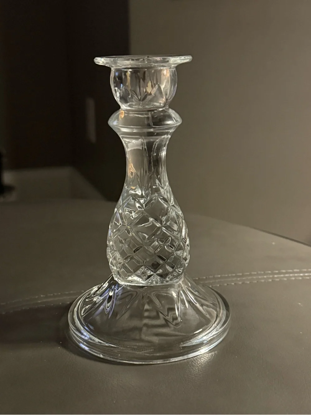 Vintage‎ Cambridge Glass Candlesticks Set of 2 HomCo Home Interiors pineapple